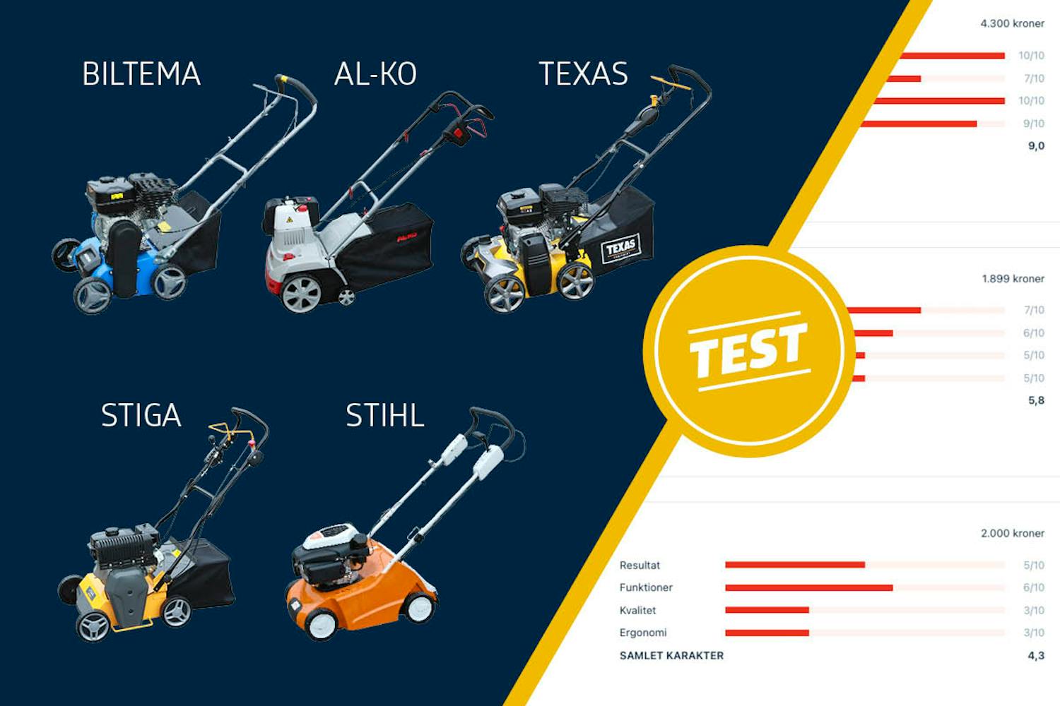 Plænelufter på benzin test Plænelufter på benzin test